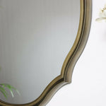 Gold Oval Shaped Art Deco Wall Mirror 45cm x 64cm