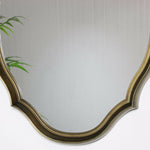 Gold Oval Shaped Art Deco Wall Mirror 45cm x 64cm