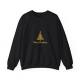 Gold Christmas Tree Crewneck Sweatshirt