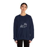 Christmas Santa Line Art Sweatshirt