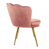 Art Deco Pink Velvet Wingback Cocktail Armchair