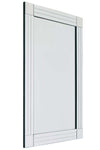 Silver Triple Bevelled Edge Art Deco Wall Mirror 100cm x 70cm