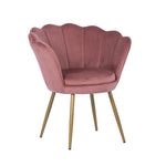 Art Deco Pink Velvet Wingback Cocktail Armchair