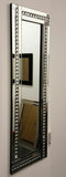 Art Deco Silver Crystal Bevelled Full-Length Mirror 40cm x 120cm