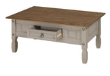 Grey Pine Table with Drawer