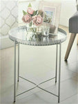 Silver Art Deco Round Tray Table
