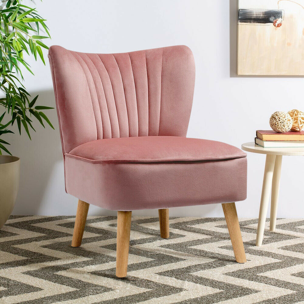 Art Deco Pink Velvet Cocktail Chair – Art Deco Nova