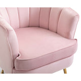 Art Deco Pink Velvet Shellback Luxury Armchair
