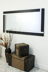 Black & Silver Full Length Art Deco Wall Mirror 174cm x 85cm