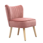 Art Deco Pink Velvet Cocktail Chair