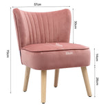 Art Deco Pink Velvet Cocktail Chair